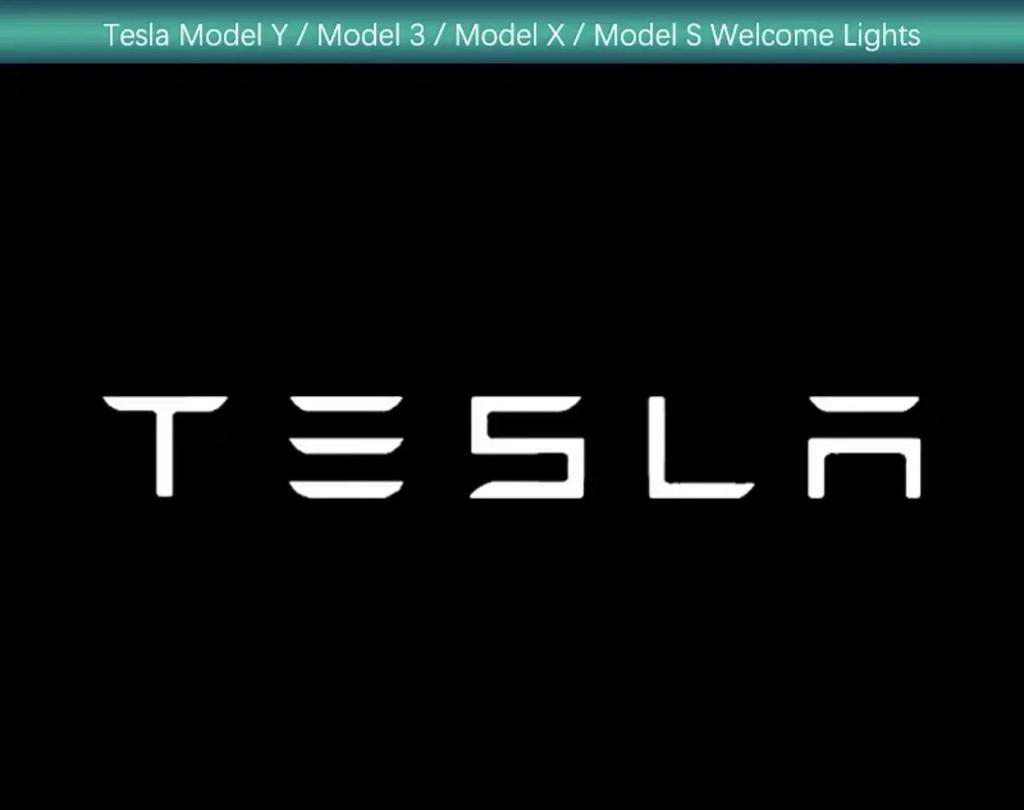 Car Sticker 2025 New Tesla 2/4pcs for Tesla Model Y 3 S X Door LED Logo Projector Puddle Light Super Bright Welcome Light Laser
