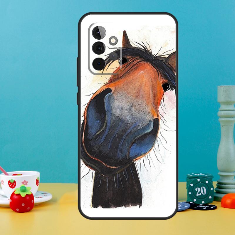 Beautiful Horse Case For Samsung Galaxy A25 A54 A34 A14 A52 A32 A12 A13 A33 A53 A15 A16 A36 A56 A26 A05 A35 A55