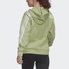 Adidas Essentials 3-Stripes Full Zip Hoodie Women Jacket Green HE1661