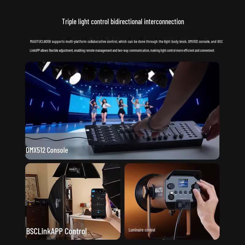 MiiaoTu CL600B Bi-color LED Photography Live Fill Light