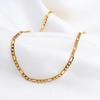 20-60CM  18K gold Filled 4MM Necklaces sideways chain for Men woman Boy lady fine Jewelrys Wedding party