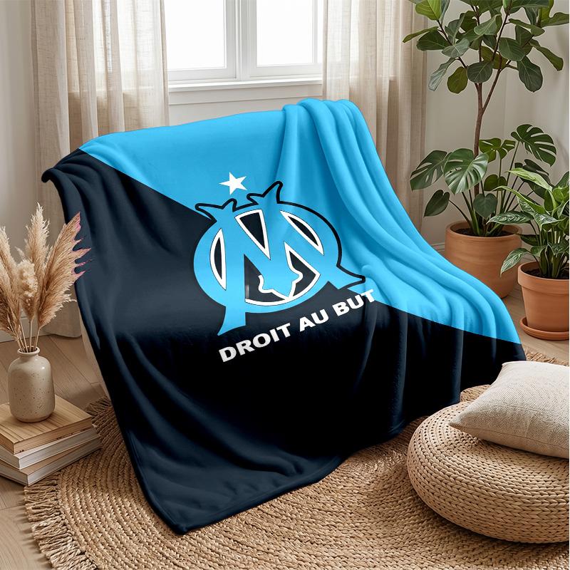Olympique Lyonnais FC Soft Flannel Fleece Blanket Lightweight Cozy Warm Throw Blanket For Sofa Bed Home Decor