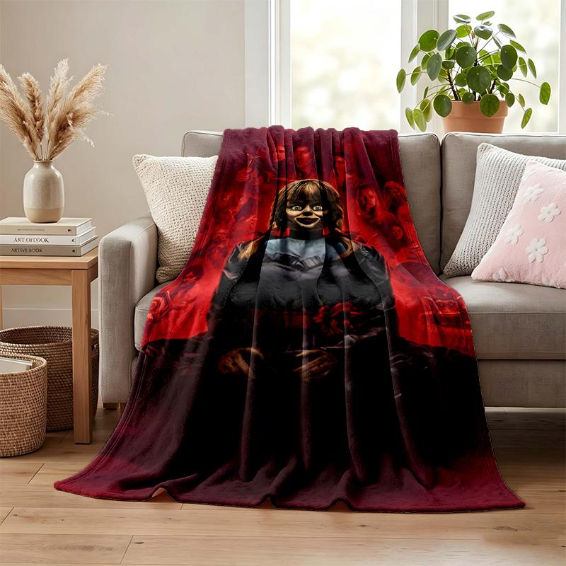 Chucky with Tiffany blanket Flannel Blanket Soft Cozy Plush Throw for Sofa Bed Lightweight Home Decoration