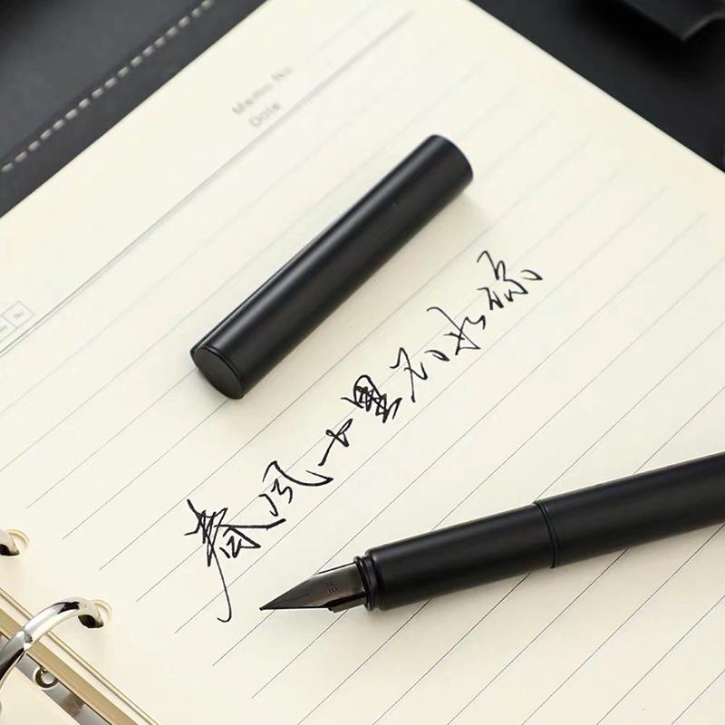 JinHao 35 Mysterious Black Steel Fountain Pen Gift Set for Calligraphy and Artistic Writing