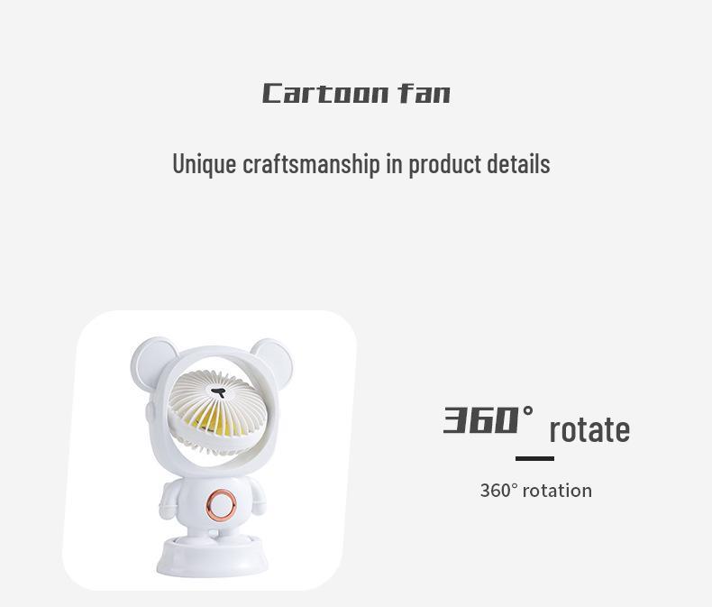 Portable USB Mini Desktop Fan - Rechargeable, Compact Electric Fan for Students & Office