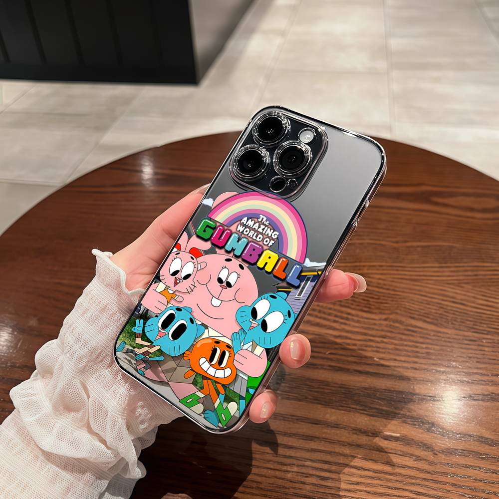 Die erstaunliche Welt von Gumball Hülle für IPhone 17 16 15 14 13 12 Mini 11 Mini Pro Max Transparente Silikonhülle