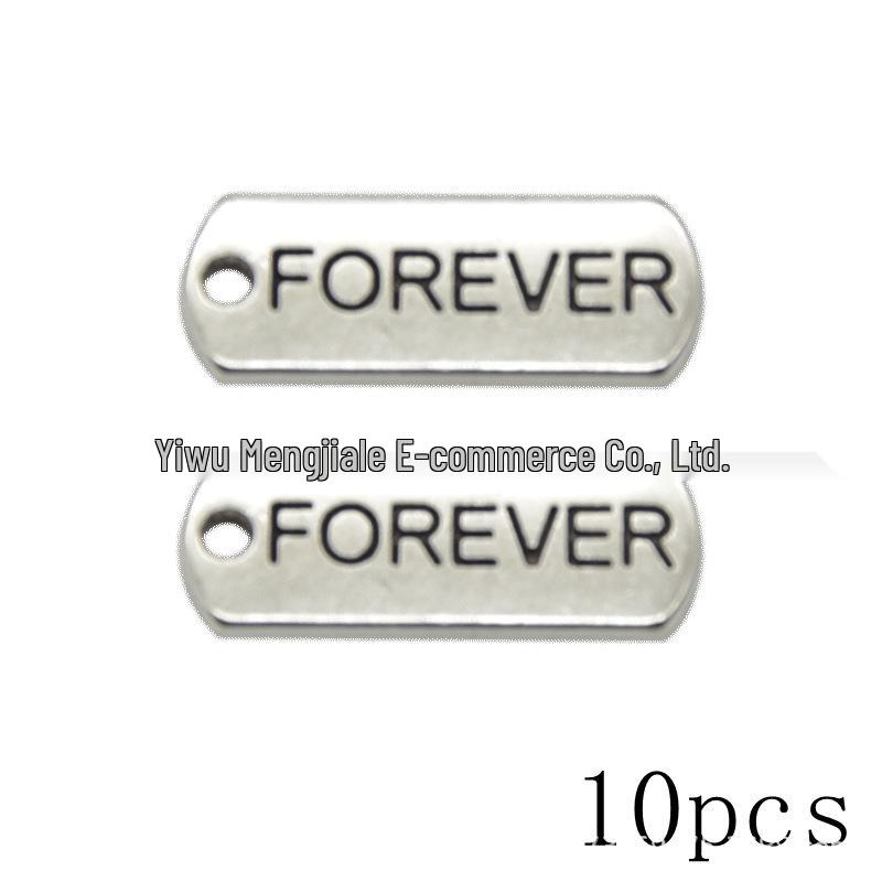 DIY Vintage Gold Inspirational Word Tag Pendant for Jewelry Making