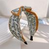 Retro Bohemian Bandanna Bow Rabbit Ear Headband for Women Floral Paisley Wide Hoop Turban Hair Band Hair Styling Accessories