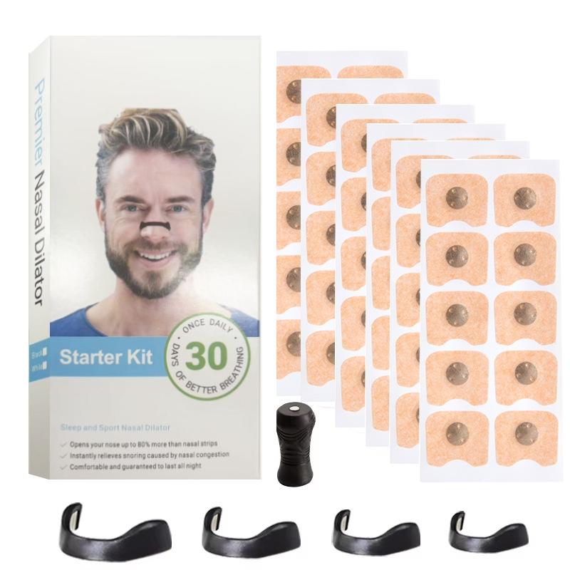 

Magnetic Nasal Dilator Anti-Snore Nose Strips, Boost Oxygen Intake, Sleep Breathing Starter Kit with Accessories