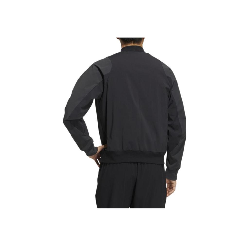 Adidas Spliced Pocket Logo Print Sports Jacket Men Jackets Black HN9035