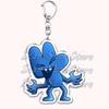 Hot Game Characters Keychain for Accessories Bag Firey Ruby Teardrop Flower Pin Coiny Price Tag Keyring Jewelry Fans Gamer Gifts