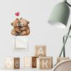 Couple Love Bears Heart Switch Sticker Self-Adhesive Removable Wall Sticker for Living Room Bedroom Hallway Home Decor Art