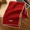 Korean Contrast Knitted Scarf Winter Keeping Warm Fashion Retro Versatile Scarf
