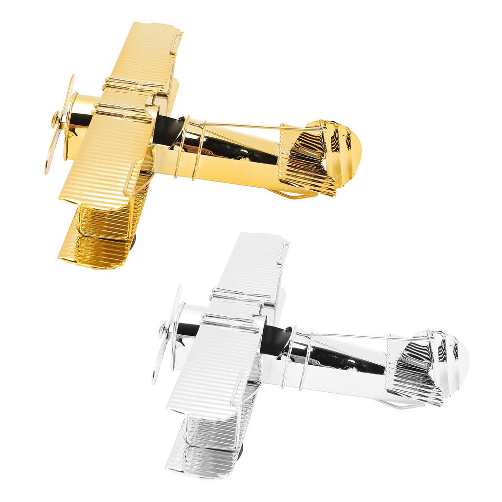 Metal Airplane Decoration Middle Size Iron Airplane Desktop Decoration for Home and Office