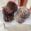 New Hat Women's Autumn Fashion Leopard Print Plush Baseball Cap Autumn and Winter Sun Hat Outdoor Travel Thickened Cap