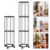 Multipurpose Space Saving Vertical Basketball Storage Systems Rolling Sports Organizers Steel Frame Easy Assembly