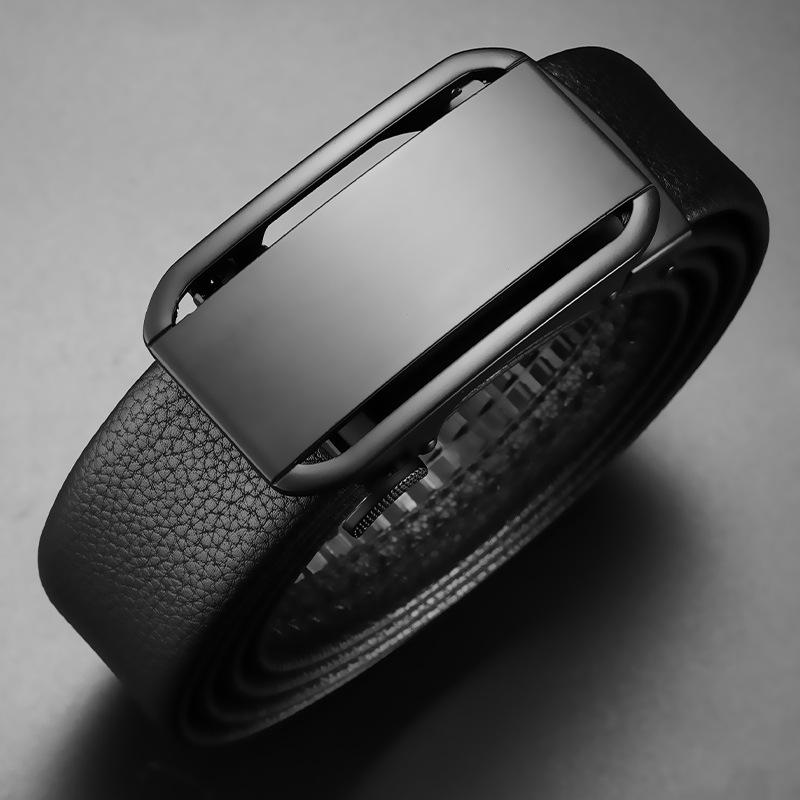 

Мужской ремень с автоматической пряжкой, деловой повседневный, универсальный ремень для молодых и среднего возраста 130cm