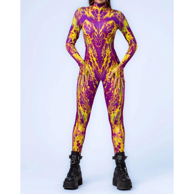3D Digital Printing Stage Costumes for Adults Halloween Event Carnival Themed Party Cosplay Costume Role-playing Game Jumpsuit