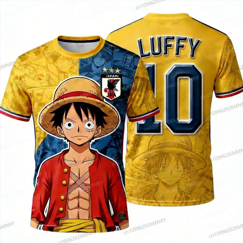 Japan One Piece Luffy T-shirt Football Jersey Men T-shirt Kids Football Special Jersey Kit Adult Women's Sweatshirt