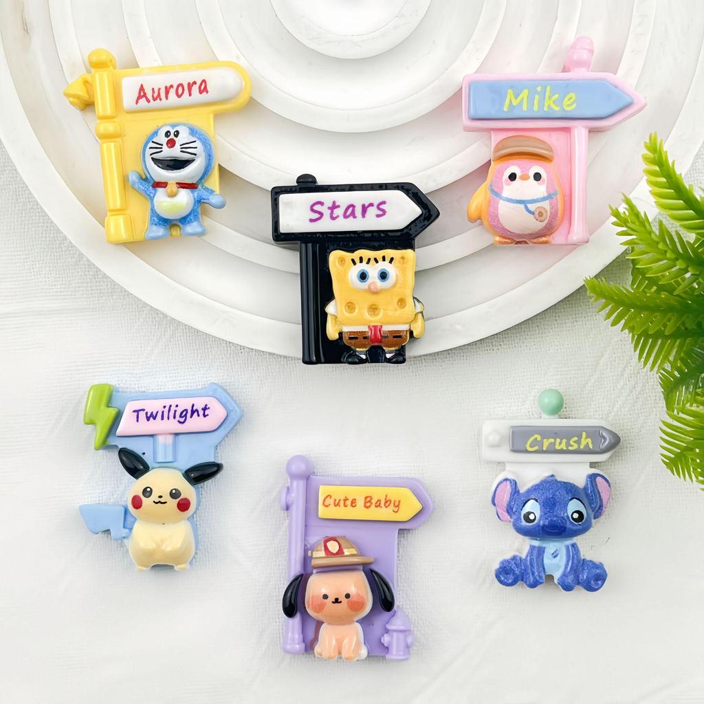 DIY Resin Cartoon Big-Eared Dog Accessories for Hair Clips, Keychains, Phone Cases, and Refrigerator Magnets