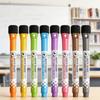 Whiteboard Marker Set with Magnetic Closures and Integrated Erasers, Assorted Ink Color for Glass and Magnetic Whiteboards