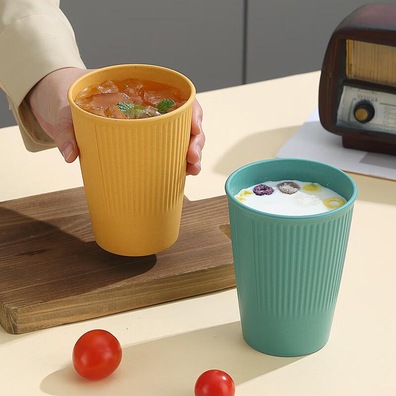 Wheat Straw Portable Wash Cup Set Set of 5