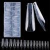 150Pcs Transparent Full Cover Nail Tips 15 Sizes Space Nail Forms Sandwich Nail Forms  Home Salon