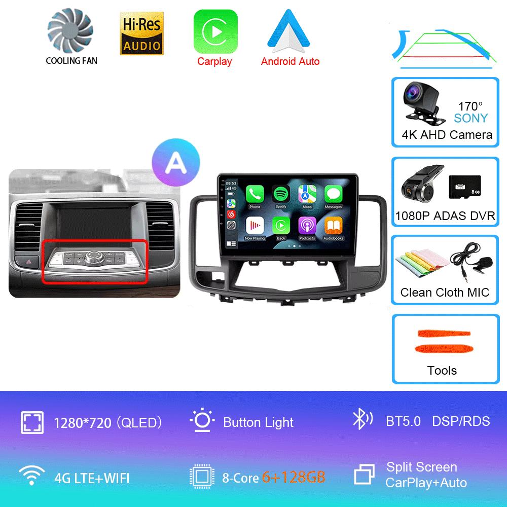 Android 14 Car Radio For Nissan Teana J32 2008 - 2013 Multimedia Video Player Navigation stereo GPS
