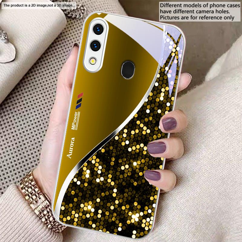 Die Kurve aus Silbermetall Für Samsung A20 30 22 23 24 25 26 31 32 A33 34 35 42 50 51 52 53 54 55 56 70 71 72 73 Glas-Handyhülle