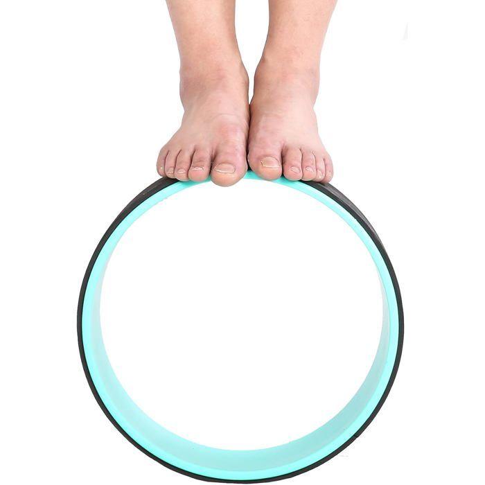 Roue De Yoga - EXERZ - Modèle 33 Cm - TPE Et ABS - Vert/Noir - Améliore Flexibilité