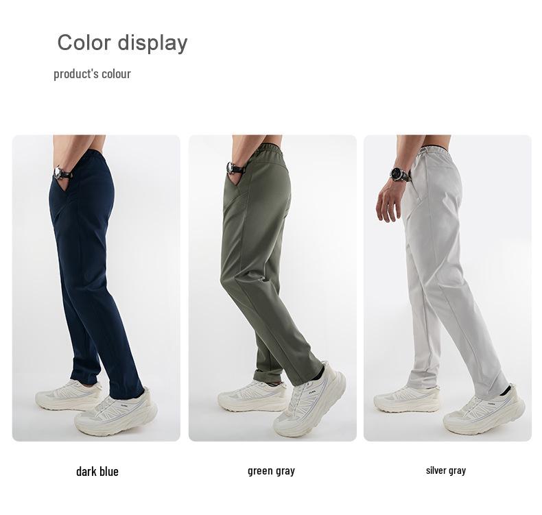 Di Jia Pánské Slim Fit Business Sportovní Kalhoty - Ležérní, S Manžetou, Trendy Outdoorové Oblečení