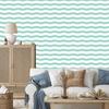 Wallpaper Stripes white and mint, mint background for living room and bedroom 50x1000