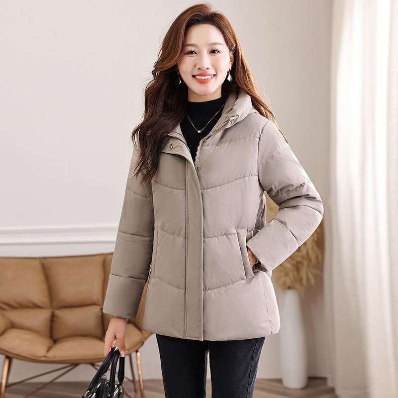 

Женская куртка большого размера с подкладкой, Новая свободная и тонкая куртка, Зимняя куртка с подкладкой. XXL хаки
