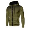 Sudadera con capucha y cremallera para hombre, color liso, con cremallera, jersey deportivo, abrigo con capucha, chaqueta cálida