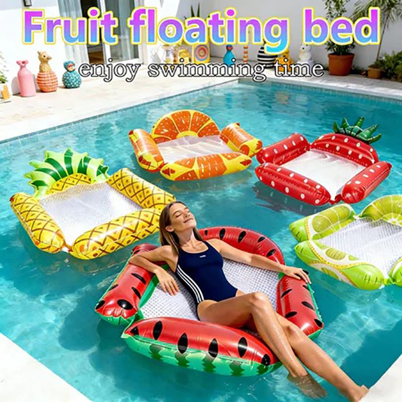 Fruit Floating Bed Floating Water Hammock Float Lounger Water Inflatable Floating Bed Chair