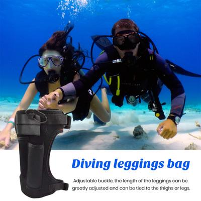 Diving Leg Cutter Wrap Bag Adjustable Diving Scissor Holder Heavy Duty Camouflage Black