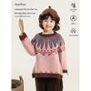 Mädchen Fair Isle Jacquard Pullover mit Herzmuster
