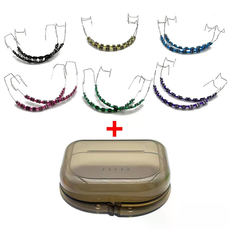Tooth Decoration With Metal Wires Metal Bracket Orthodontic Ligature Ties