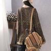 Frühlings- und Herbstpullover im Vintage-Stil mit Patchwork und Blumenmuster, lässig, locker, Rundhalsausschnitt, weicher modischer Pullover für Damen