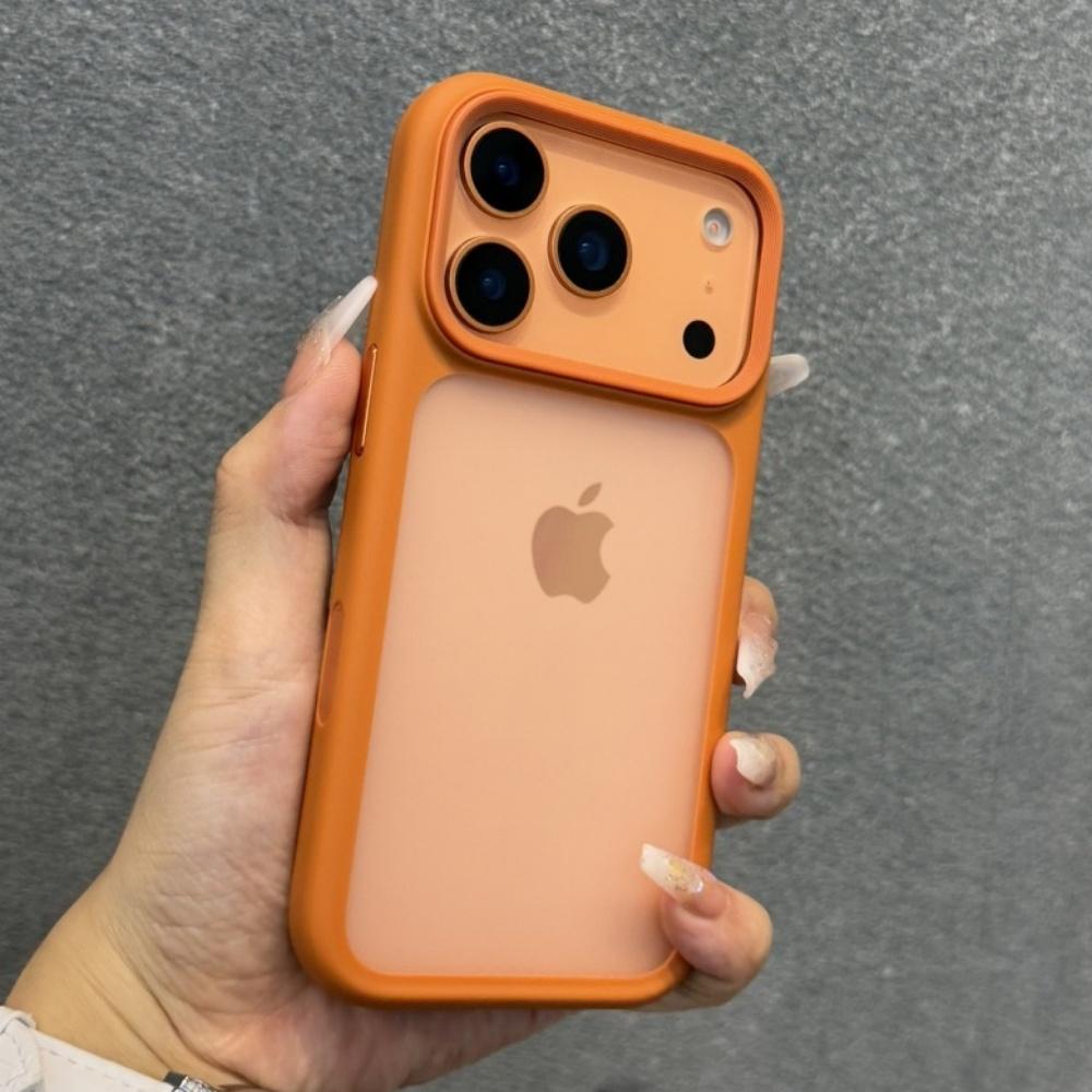 

Полупрозрачный матовый ударопрочный жесткий чехол для iPhone 17 Pro 17Air 17 Pro Max AI Touch Кнопка камеры Матовый PC+Силиконовый чехол Pc + tpu&iPhone17 Pro
