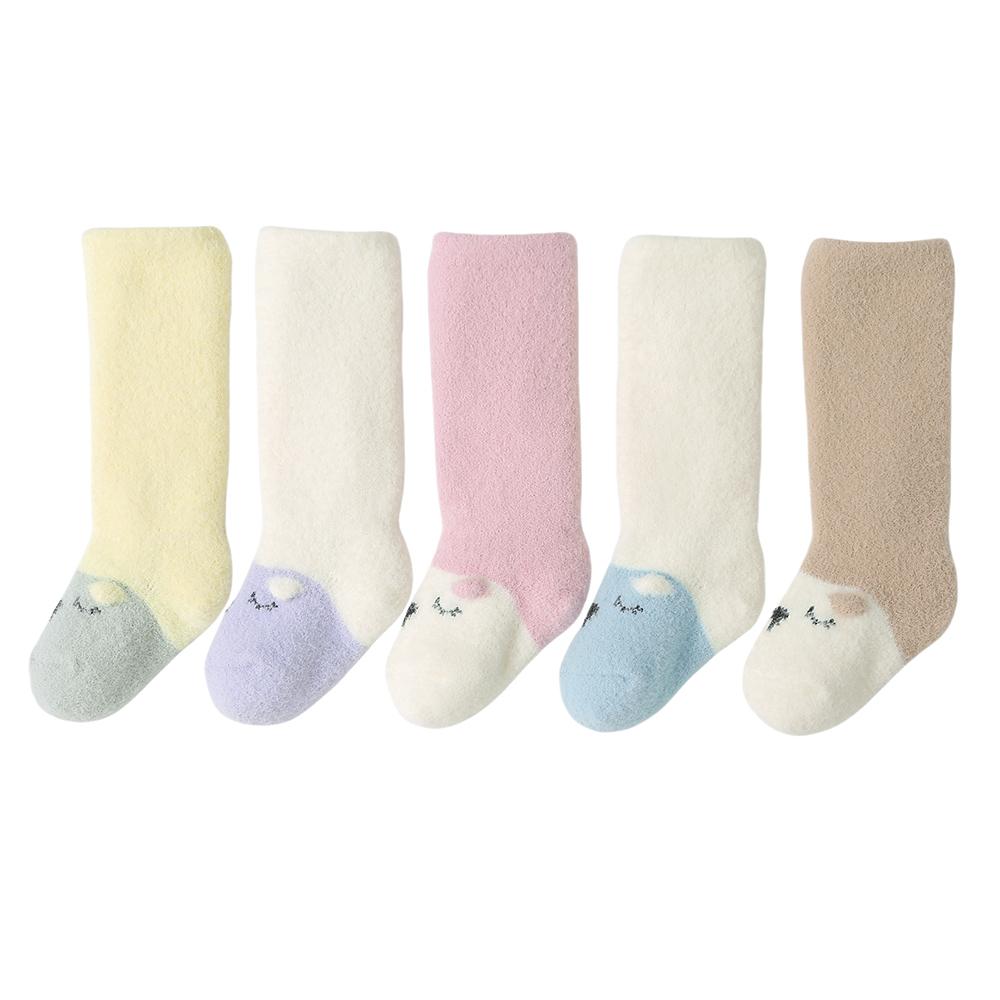 5Pairs 0-36M Winter Baby Newborn Socks Thick Warm Long Leg Socks Soft  Comfortable Boy Girl Toddler Socks