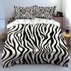 Zebra-Streifen-Print Bettwäscheset Bettwäscheset (1 Bettbezug, 2 Kissenbezüge, Bettdecke nicht enthalten)