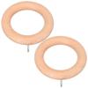 2Pcs Replacement Wooden Curtain Rings Sturdy Smooth Hanging Rings for Curtains Home Decor Drapery Curtain Accessories