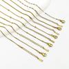 Gold-Plated Stainless Steel Cross Necklace – Women's Colorfast DIY Jewelry Chain, Fade-Resistant Accessories.