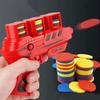 Children Fun Toys Flying Saucer Guns Ejection Flying Disc 100 EVA Soft Bullets Toy Gun Kids Outdoor Games Interactive Sport Toys