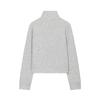 New stand-up collar full zipper double-row relief buckle casual top 0264017