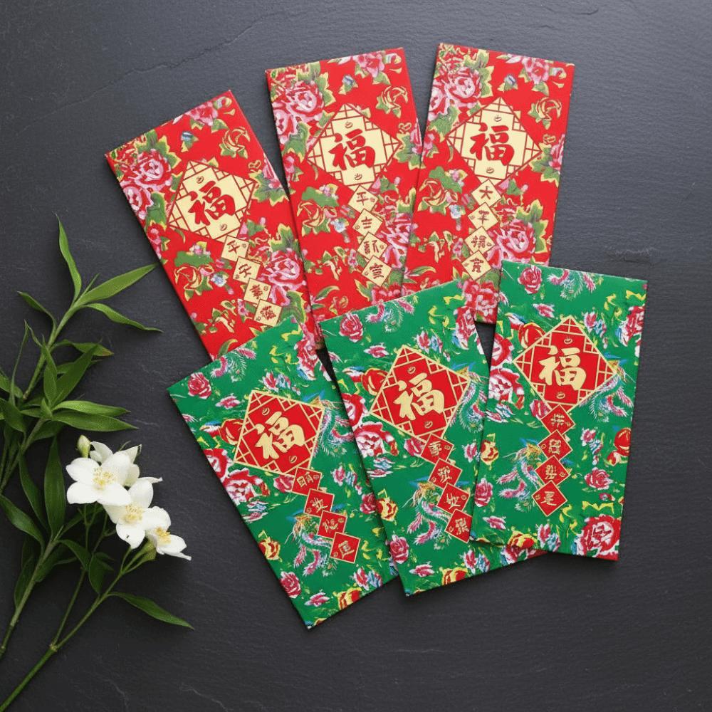 6Pcs Chinese Style Horse Year Money Envelope Traditional Red Pocket Marriage Celebration