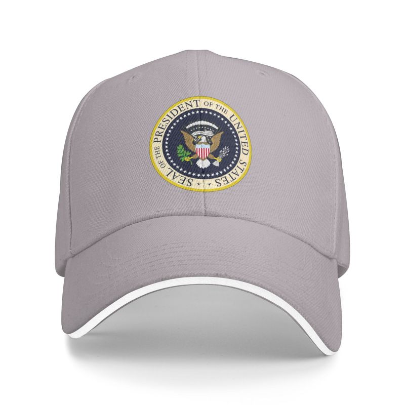 Siegel des Präsidenten der Vereinigten Staaten Baseballkappe Unisex Hip-Hop Trucker-Kappe Polyester Sonnenschutzkappen Hochwertige Kappen