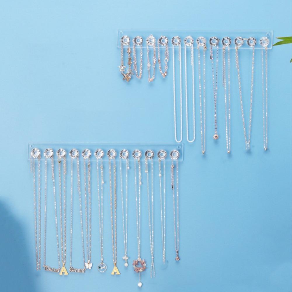 Acrylic Necklaces Holder Wall Mounted Jewelry Organizer Necklaces Bracelets Chains
