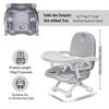 UBRAVOO Children's Booster Seat, Foldable Children's Booster Seat with Removable Tray for Children from 6 to 36 Months